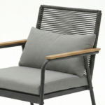 Set Divano Con 2 Poltrone e Tavolino - Grigio - immagine 4