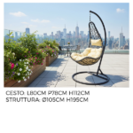 Poltrona Dondolo Con Cuscini Ècru - immagine 5