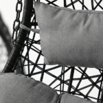 Poltrona Dondolo con Cuscini Grigio - immagine 3