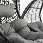 Poltrona Dondolo con Cuscini Grigio - immagine 4