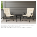 Set Tavolino 45x45 Cm Con 2 Poltrone - immagine 4