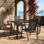 Set 4 Sedie In Acciaio - Antracite