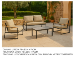 Set Tavolo Con Divanetto e 2 Sedie - Beige - immagine 4