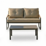 Set Tavolo Con Divanetto e 2 Sedie - Beige - immagine 2