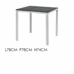 Tavolo Quadrato  Bianco Con Top Effetto Legno - immagine 3