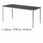 Tavolo Rettangolare Bianco Con Top Effetto Legno - immagine 4