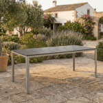 Tavolo Rettangolare Bianco Con Top Effetto Legno