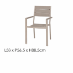 Sedia Tortora In Acciaio e Doghe Effetto Legno - immagine 4