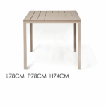 Tavolo Quadrato -Tortora Effetto Legno - immagine 4