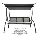 Dondolo 3 Posti - Antracite - immagine 3