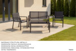 Set Giardino con Tavolino, 2 Sedie e Panchina - immagine 9