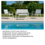 Set Tavolino Con 2 sedie e Panchina - Bianco - immagine 2