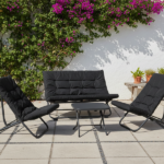 Set Tavolino Con Divano E 2 Poltrone - Antracite