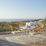 Set Tavolo Con 4 Sedie - Bianco/Beige