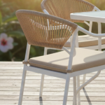 Set Tavolo Con 4 Sedie - Bianco/Beige - immagine 4