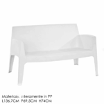 Panchina In Plastica - Bianca - immagine 3