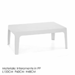 Tavolo In Plastica Bianco - immagine 3