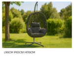 Poltrona Dondolo Con Cuscini Grigio - immagine 5