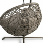 Poltrona Dondolo Con Cuscini Grigio - immagine 4