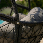 Poltrona Dondolo Con Cuscini Grigio - immagine 3