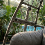 Poltrona Dondolo Con Cuscini Grigio - immagine 4