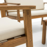 Set Con Panchina e 2 Poltrone In Legno Di Acacia - immagine 3