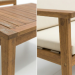 Set Con Panchina e 2 Poltrone In Legno Di Acacia - immagine 4