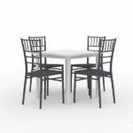 Set 4 Sedie Mint - Antracite - immagine 2