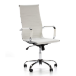 Poltrona Da Ufficio Key - Ecopelle Bianca