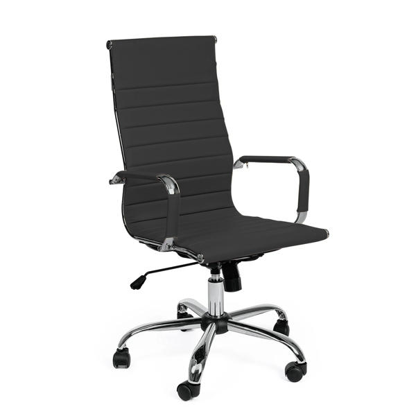 KO-017 Poltrona Da Ufficio Key - Ecopelle Nera - immagine 1