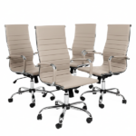 Poltrona Da Ufficio Key - Ecopelle Beige - immagine 2