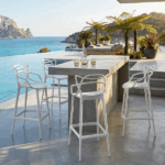 Set 4 Sgabelli in Polipropilene - Bianco - immagine 2