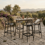 Set 4 Sgabelli in Polipropilene - Grigio Antracite - immagine 2