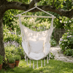 Poltrona Amaca Sospesa Bianca 100x130 Cm: Stile Elegante