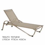 Lettino Giardino con Ruote Integrate 193x73x33 cm - immagine 3