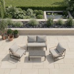 Set Tavolo Con Divanetto e 2 Sedie - Beige - immagine 2