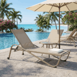 Lettino Giardino con Ruote Integrate 193x73x33 cm