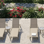 Lettino Giardino con Ruote Integrate 193x73x33 cm - immagine 2