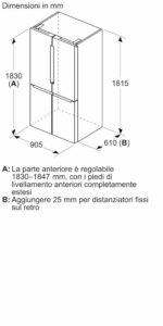 Frigorifero Multidoor Bosch Serie 4 – 605L, 4 Porte, NoFrost, Classe E - immagine 12