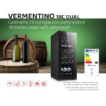 Melchioni Vermentino 18C Dual: Cantinetta Vino Doppia Zona da 18 Bottiglie - immagine 6