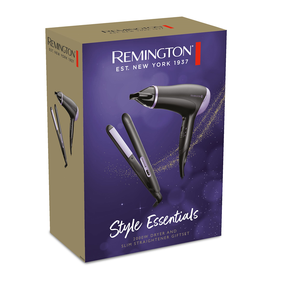 phoon Remington D3016GP: Set Regalo Style Essentials con Asciugacapelli e Piastra - immagine 1