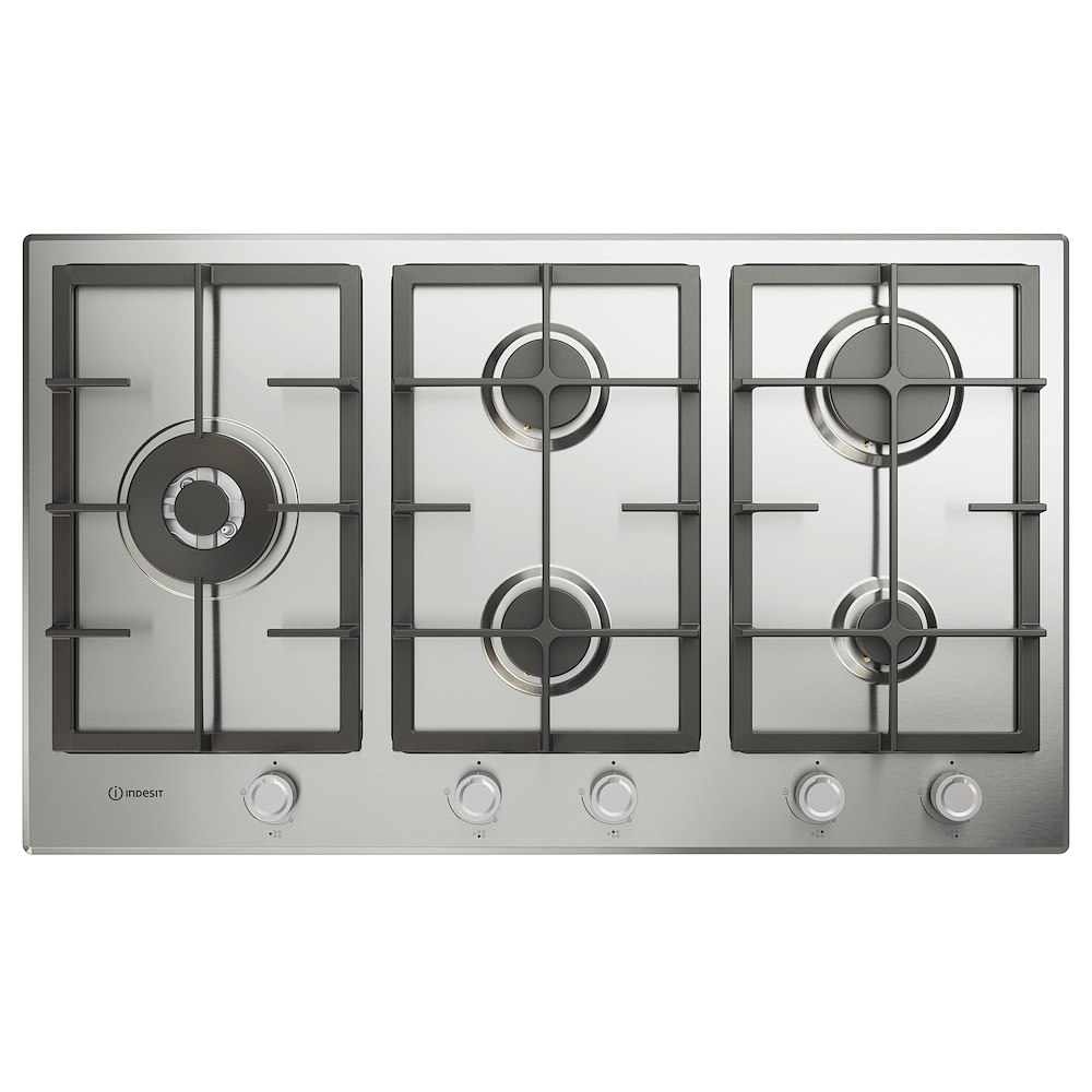 950834 Indesit IN 9522 IX 1: Piano Cottura a Gas da 90 cm in Acciaio Inox - immagine 1