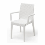 Poltrona in Simil Rattan - Bianco - immagine 2