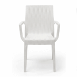 Poltrona in Simil Rattan - Bianco - immagine 5