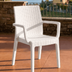 Poltrona in Simil Rattan - Bianco