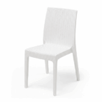Sedia in Simil  Rattan -Bianca - immagine 2