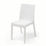 Sedia in Simil  Rattan -Bianca - immagine 4