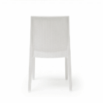 Sedia in Simil  Rattan -Bianca - immagine 5