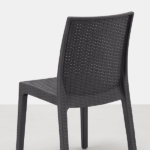 Sedia in Simil Rattan - Antracite - immagine 5