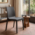 Sedia in Simil Rattan - Antracite